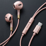 Remax RM-05A Type C Half in Ear Metal Wired Earphones Available