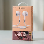 Remax RM-05A Type C Half in Ear Metal Wired Earphones Available