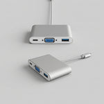 Type C 3.1 To VGA+OTG+USB 3.0