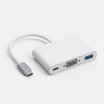Type C 3.1 To VGA+OTG+USB 3.0