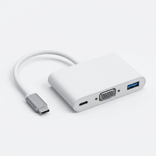 Type C 3.1 To VGA+OTG+USB 3.0