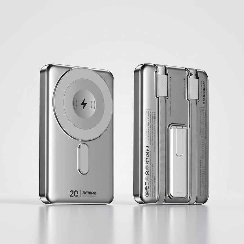 Remax Magnetic 15W Wireless PowerBank With Built in Foldable Stand 10000MAH CX2