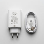 Infinix 70W EU Pin Fast Charging Adapter With Type C Cable
