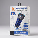 Vital Fast Charger Clear Case PD 20W+QC 3.0 LED