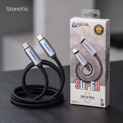 TechnoEDGE Connecta type C To Type C Super LED CAble 1  Year Warranty