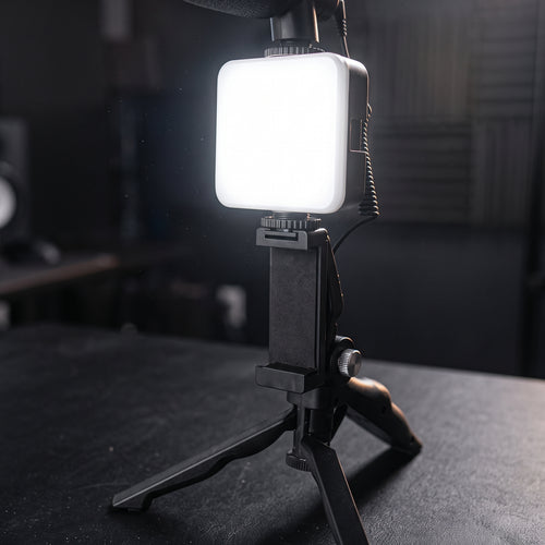 AY-49 Video Making Kit Vlogging Tripod Triple Band Light