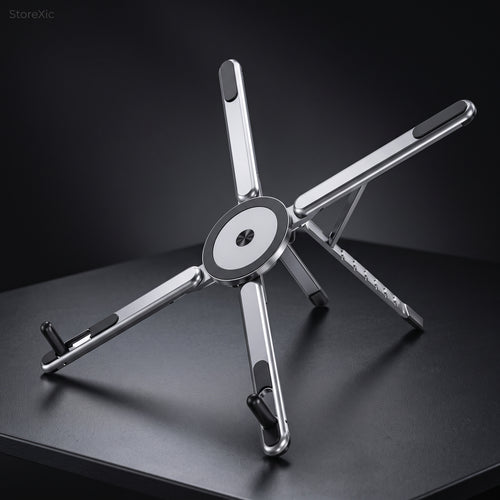 A8 Adjustable Folding Laptop & Mobile Stand with Carrying Pouch