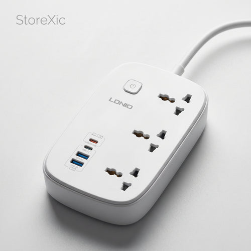 LDNIO SC6 65W GaN Power Strip Extension (3 Universal Sockets + 3 USB)
