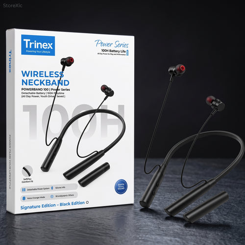 Trinex Power Series Powerband Wireless Neckband (100H Playtime)