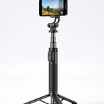 P205 Carbon Fiber Wireless Selfie Stick Tripod with Bluetooth Remote