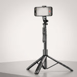 P205 Carbon Fiber Wireless Selfie Stick Tripod with Bluetooth Remote