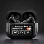 A9 Pro Black Wireless Earbuds with App, Display Screen, ANC & Superior Audio