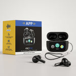 A9 Pro Black Wireless Earbuds with App, Display Screen, ANC & Superior Audio